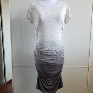 Bar III Ombre Grey Ruched T-Shirt Dress NWT